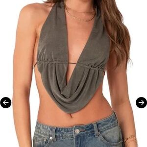 Edikted green scoop top